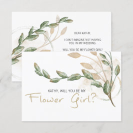 Kommer Du Att Vara Min Blomsterflicka Guld Sage Gr