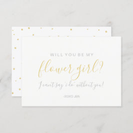 Kommer Du Att Vara Min Blomsterflicka Kort - Guldp