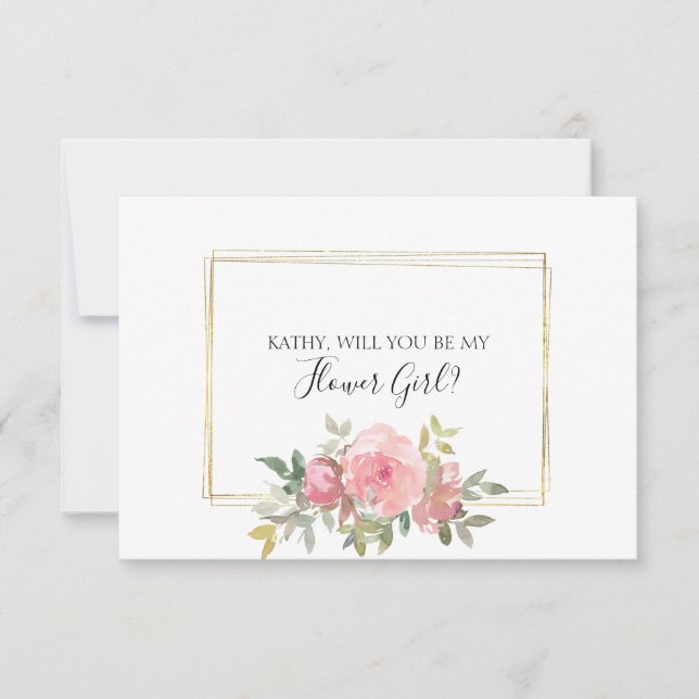 Kommer Du Att Vara Min Blomsterflicka Lummig Rosen (Framsida)