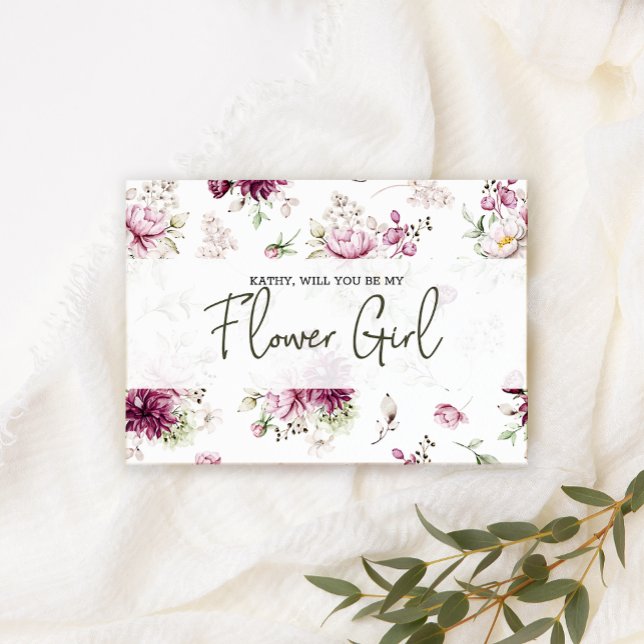 Kommer Du Att Vara Min Blomsterflicka Peonies Rosa (Skapare uppladdad)