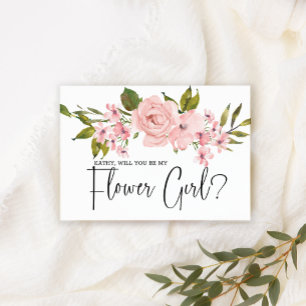 Kommer Du Att Vara Min Blomsterflicka Rosa Rosa Bl
