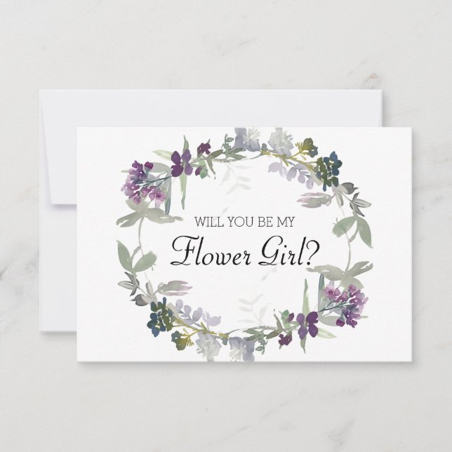 Kommer Du Att Vara Min Blomsterflicka Vattenfärg L (Framsida)