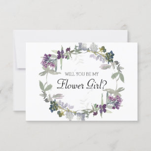 Kommer Du Att Vara Min Blomsterflicka Vattenfärg L