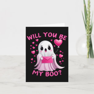 Kommer Du Att Vara Min Boo Söt Spöke Alla Hjärtans Kort