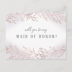Kommer du att vara min botaniska maid of honor-gul inbjudningar