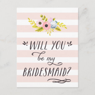 KOMMER DU ATT VARA MIN BRIDESMAID? INBJUDNINGAR