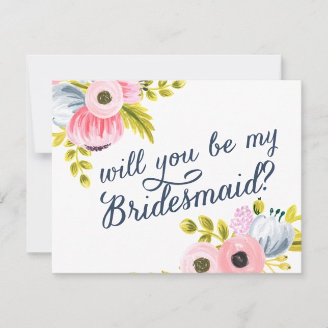 KOMMER DU ATT VARA MIN BRIDESMAID? INBJUDNINGAR (Framsida)
