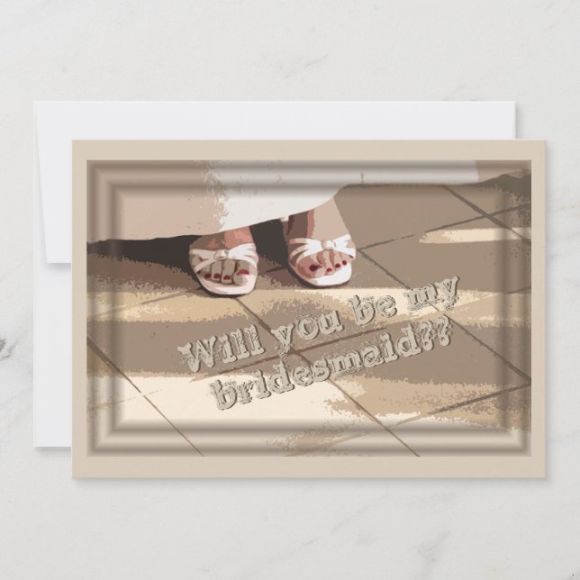 Kommer du att vara min Bridesmaid? Kort för kortfa (Framsida)