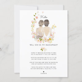 Kommer du att vara min Bridesmaid/Maid of honor Fr Inbjudningar