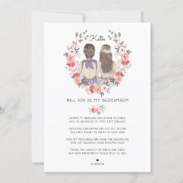 Kommer du att vara min Bridesmaid/Maid of honor Fr Inbjudningar