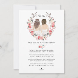 Kommer du att vara min Bridesmaid/Maid of honor Fr Inbjudningar