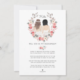 Kommer du att vara min Bridesmaid/Maid of honor Fr Inbjudningar