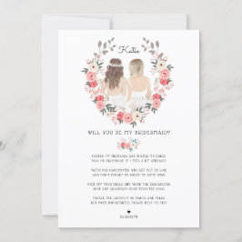 Kommer du att vara min Bridesmaid/Maid of honor Fr Inbjudningar