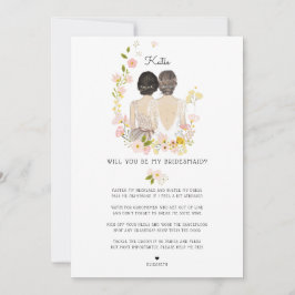 Kommer du att vara min Bridesmaid/Maid of honor Fr Inbjudningar