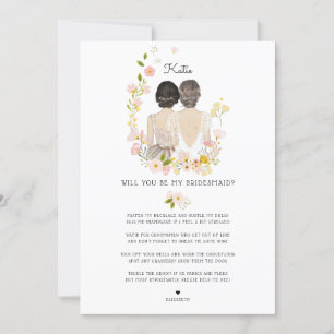 Kommer du att vara min Bridesmaid/Maid of honor Fr Inbjudningar