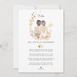 Kommer du att vara min Bridesmaid/Maid of honor Fr Inbjudningar