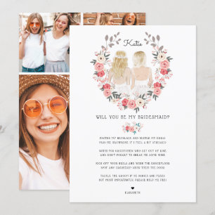 Kommer du att vara min Bridesmaid/Maid of honor Fr Inbjudningar