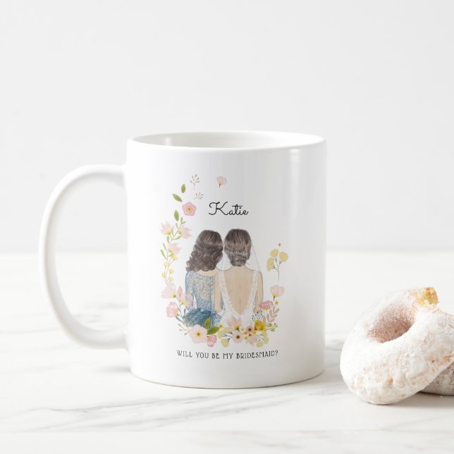 Kommer du att vara min Bridesmaid/Maid of honor Fr Kaffemugg (Med munk)