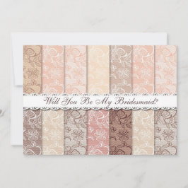 Kommer du att vara min Bridesmaid? Rustiska Vintag Inbjudningar