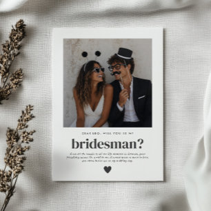 Kommer Du Att Vara Min Bröllesman Foto Förslag Inbjudningar