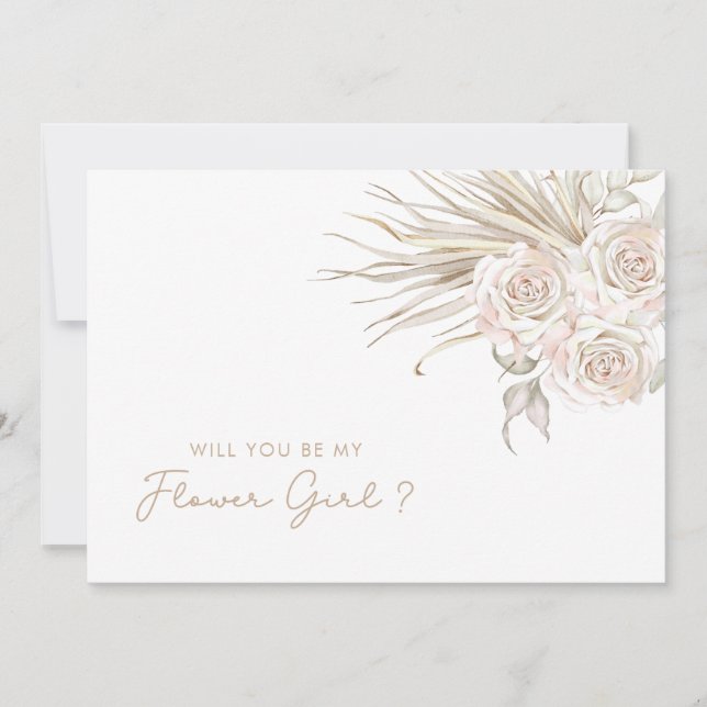 Kommer Du Att Vara Min Brudtärna Blomma Inbjudningar (Framsida)