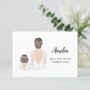 Kommer Du Att Vara Min Brudtärna Förslag Platt Kor Inbjudningar