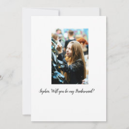 Kommer du att vara min brudtärna foto elegant mode inbjudningar