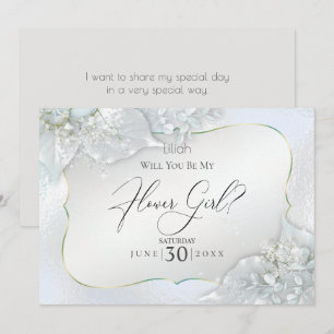 Kommer Du Att Vara Min Brudtärna Icy Blue Shimmer Inbjudningar