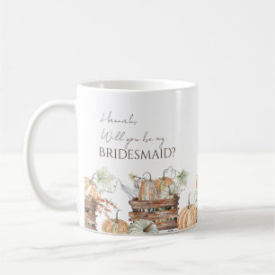 Kommer Du Att Vara Min Brudtjänare Personlig Höstm Kaffemugg