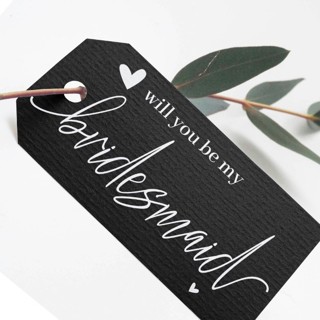 Kommer Du Att Vara Min Brudtjänst Bröllopsförfråga Presentetikett (Skapare uppladdad)