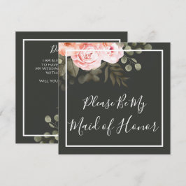 Kommer Du Att Vara Min Brudtjänst Elegant Blommig  Inbjudningar
