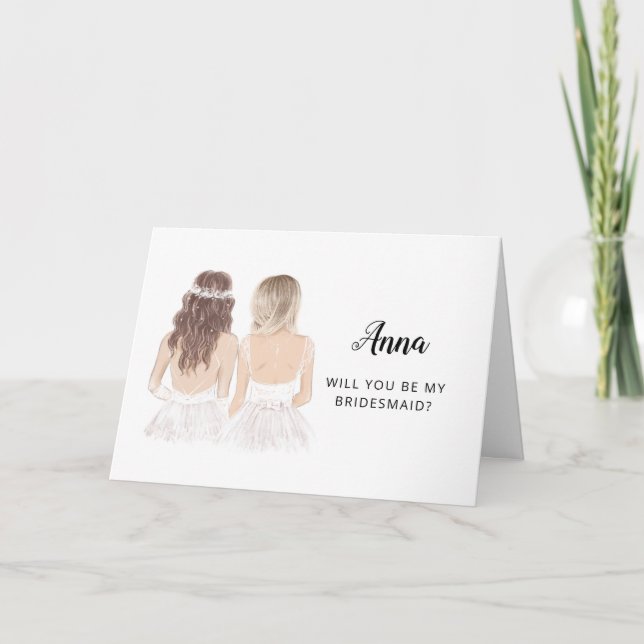 Kommer Du Att Vara Min Brudtjänst Förslag Viket Ko Kort (Framsida)