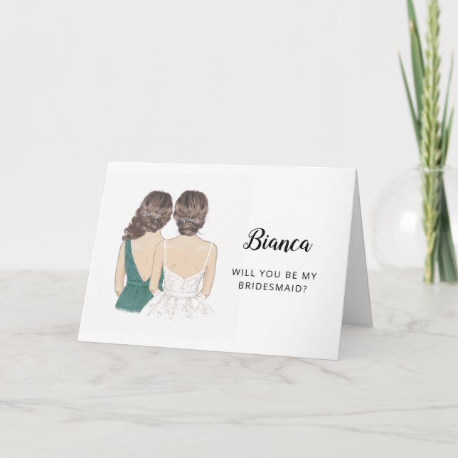 Kommer Du Att Vara Min Brudtjänst Förslags Kort (Framsida)