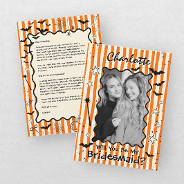 Kommer Du Att Vara Min Brudtjänst Foto Halloween Inbjudningar
