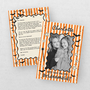 Kommer Du Att Vara Min Brudtjänst Foto Halloween Inbjudningar