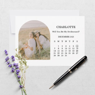 Kommer Du Att Vara Min Brudtjänst Foto Kalendertko Kort