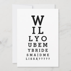 Kommer Du Att Vara Min Brudtjänst Foto Optiker Dia Inbjudningar