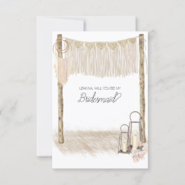 Kommer Du Att Vara Min Brudtjänst Modern Boho Rosa