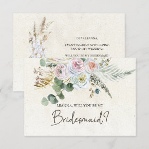 Kommer Du Att Vara Min Brudtjänst Pastell Boho Neu