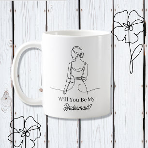 Kommer Du Att Vara Min Brudtjänstförfrågan Kaffemugg