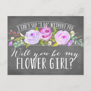 Kommer Du Att Vara Min Florist Brudtärna Inbjudningar