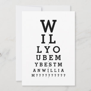 Kommer Du Att Vara Min Förste Man Foto Optiker Dia Inbjudningar