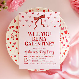 Kommer du att vara min Galentine? Galentinens dag  Inbjudningar