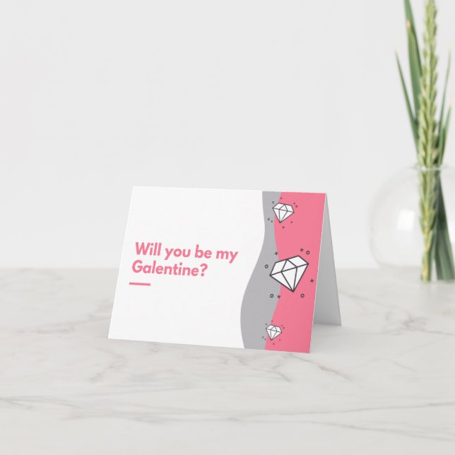 Kommer du att vara min Galentine? Inbjudan (Framsida)