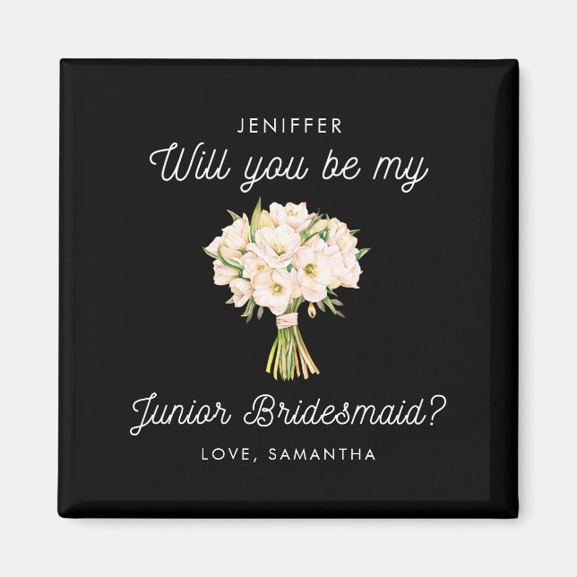 Kommer du att vara min Junior Bridesmaid Frieri? Magnet (Framsidan)