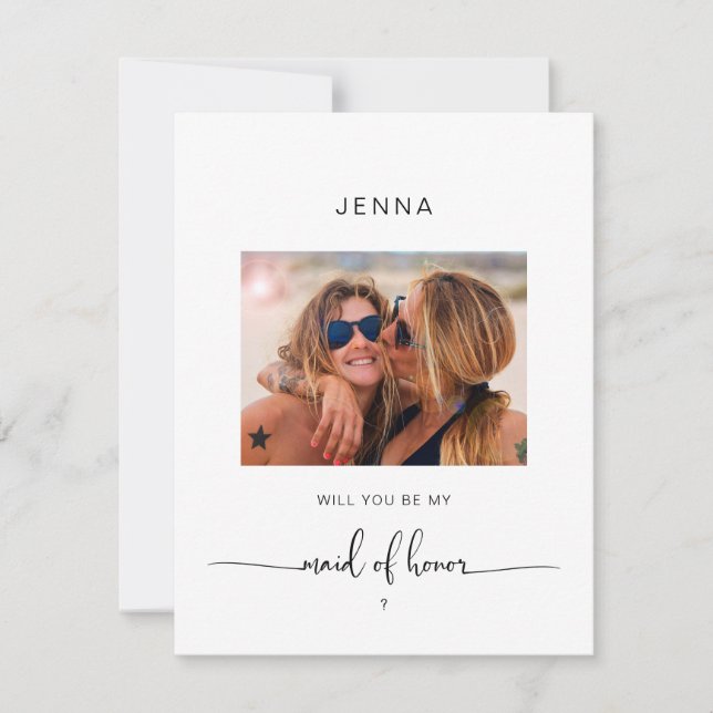 "Kommer du att vara min maid of honor" (Framsida)