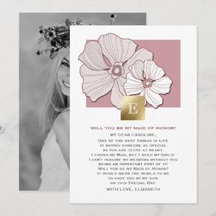 Kommer du att vara min Maid of honor? Anpassningsb Inbjudningar
