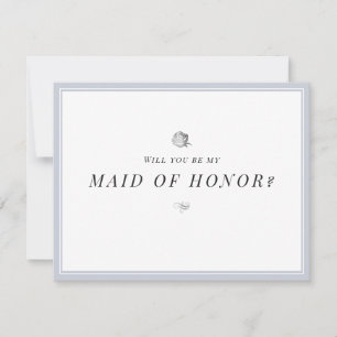 Kommer du att vara min maid of honor-blommigt-mini inbjudningar
