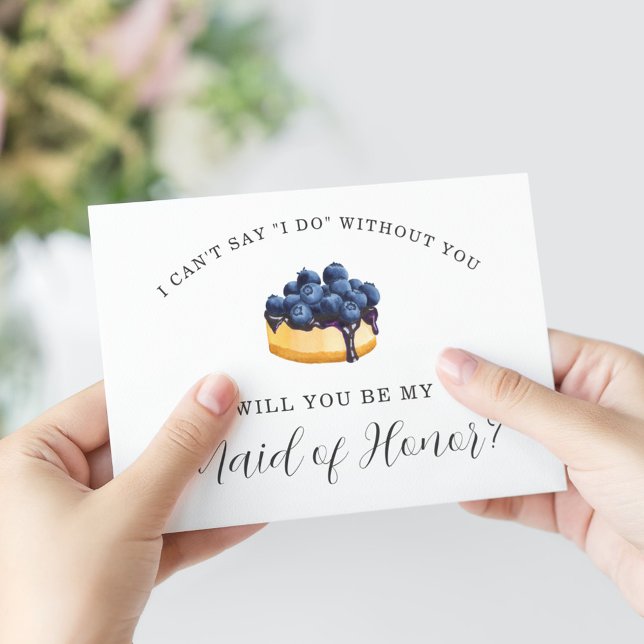Kommer du att vara min Maid of honor? Blueberry Ch Inbjudningar (Skapare uppladdad)