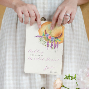 Kommer du att vara min maid of honor boho frieri? inbjudningar